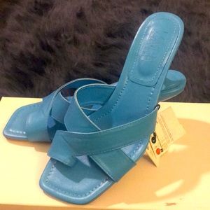 Turquoise Leather Sandals